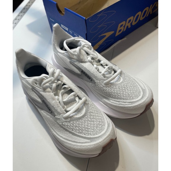 Brooks Shoes - Brooks Revel 9 Womens Running Shoes White Grey Black 120489 1B 135 Size 7.5